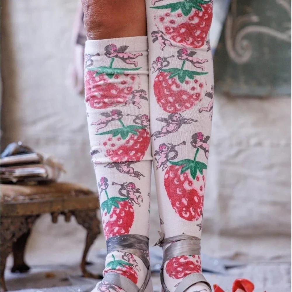 Magnolia Pearl Strawberry‎ Knee High Socks Bums and Berries NWT